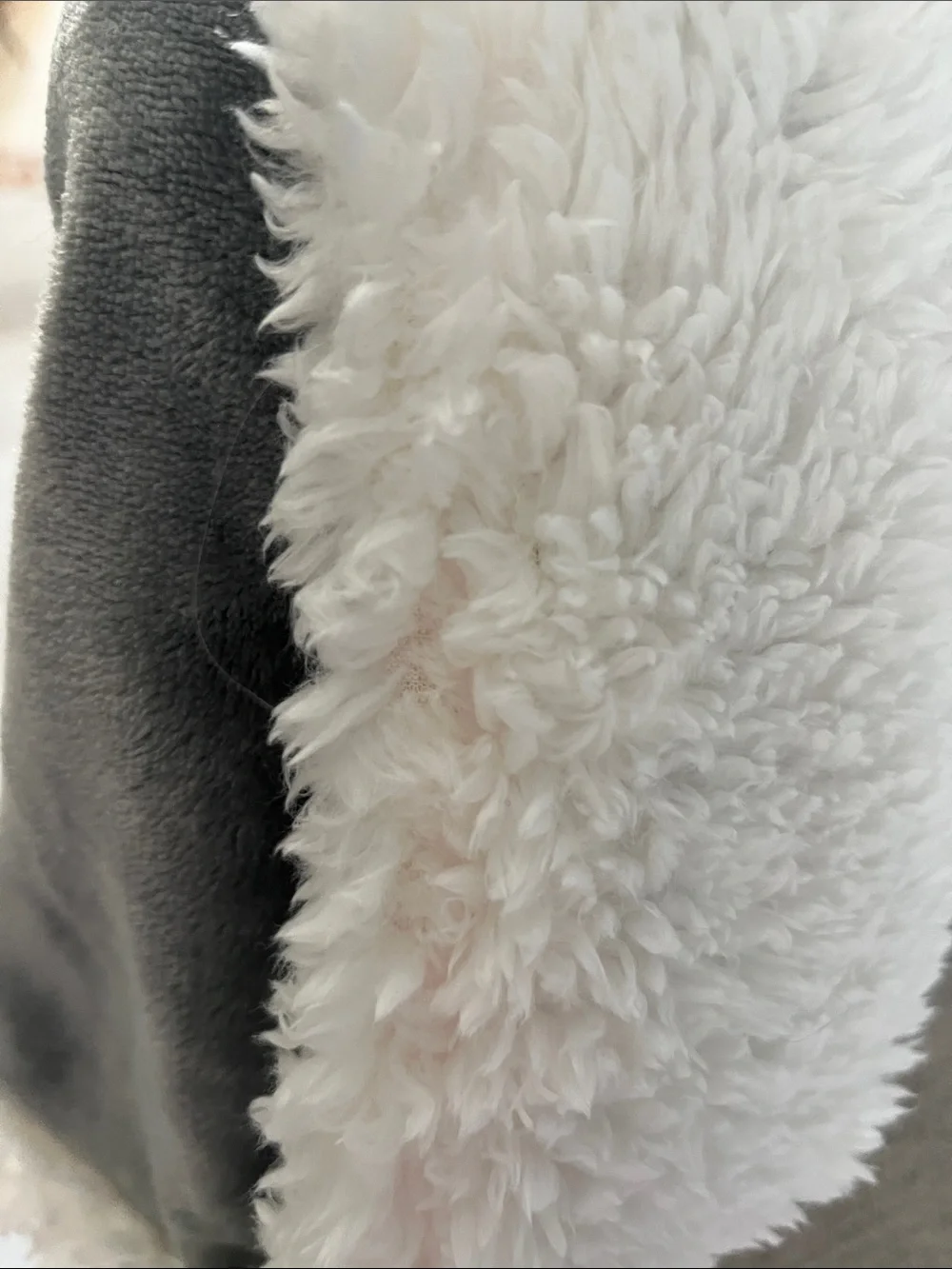 2 Ugg Avery king sherpa plush pillow cases reversible soft gray white cozy